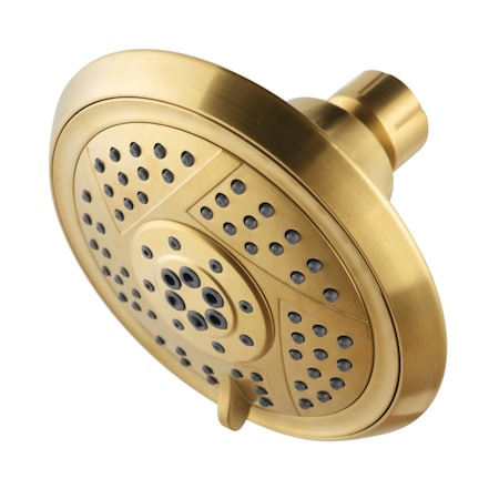 Kingston Brass 5Inch 5Function Shower Head, Brushed Brass KX1557